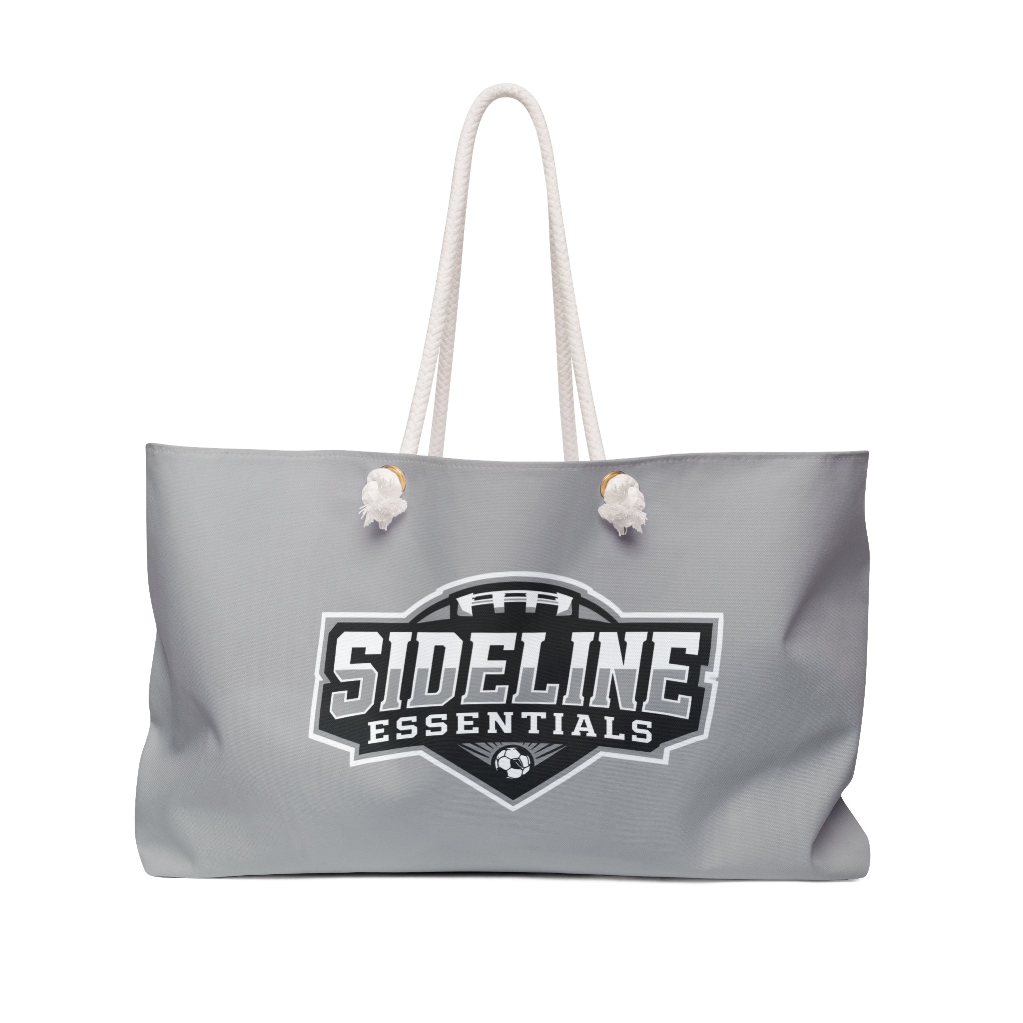 Stylish Weekender Bag for Sports Fans - Gray/Silver/Black | Perfect for Travel & Gym | Tote Bag, Travel Bag, Beach Bag, Dance Bag, Sideline Essentials