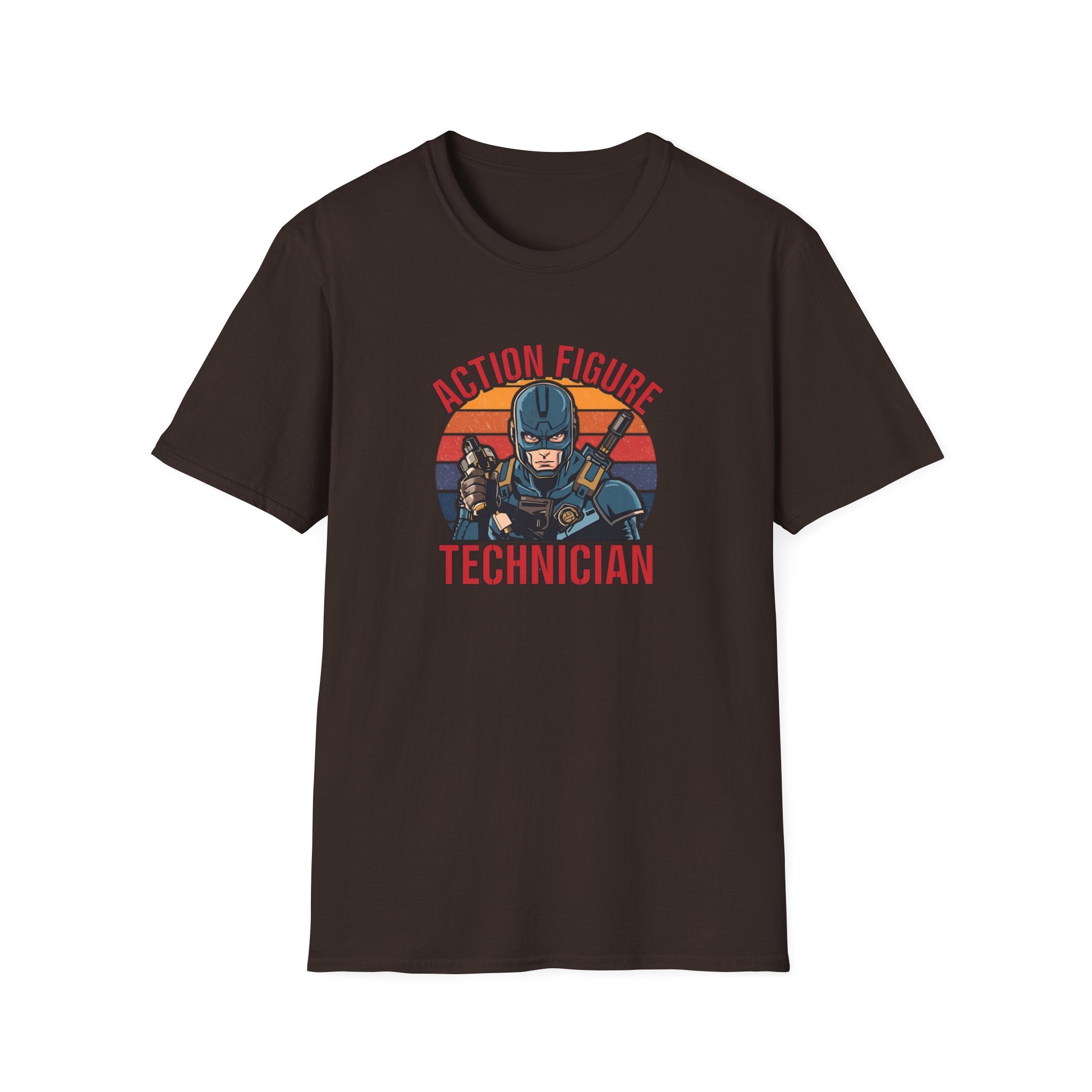 Action Figure Technician T-Shirt (Hero), Gift for Dads, Fun Family Shirt, Unisex Tee, Playful Dad Shirt