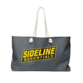 Stylish Weekender Bag for Sports Fans - Gray/Black/Gold | Perfect for Travel & Gym | Tote Bag, Travel Bag, Beach Bag, Dance Bag, Sideline Essentials