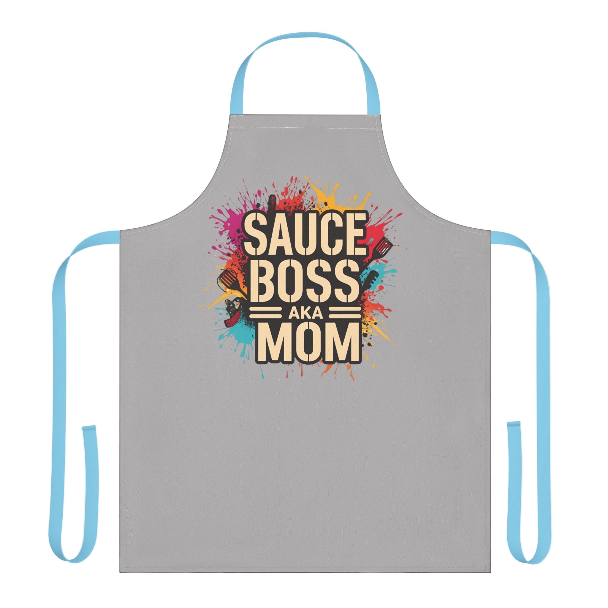 Colorful Kitchen Apron for Moms - "Sauce Boss" Chef Apron, Cooking Gift, Mom's Day, BBQ Apron, Creative Cooking, Kitchen Fashion
