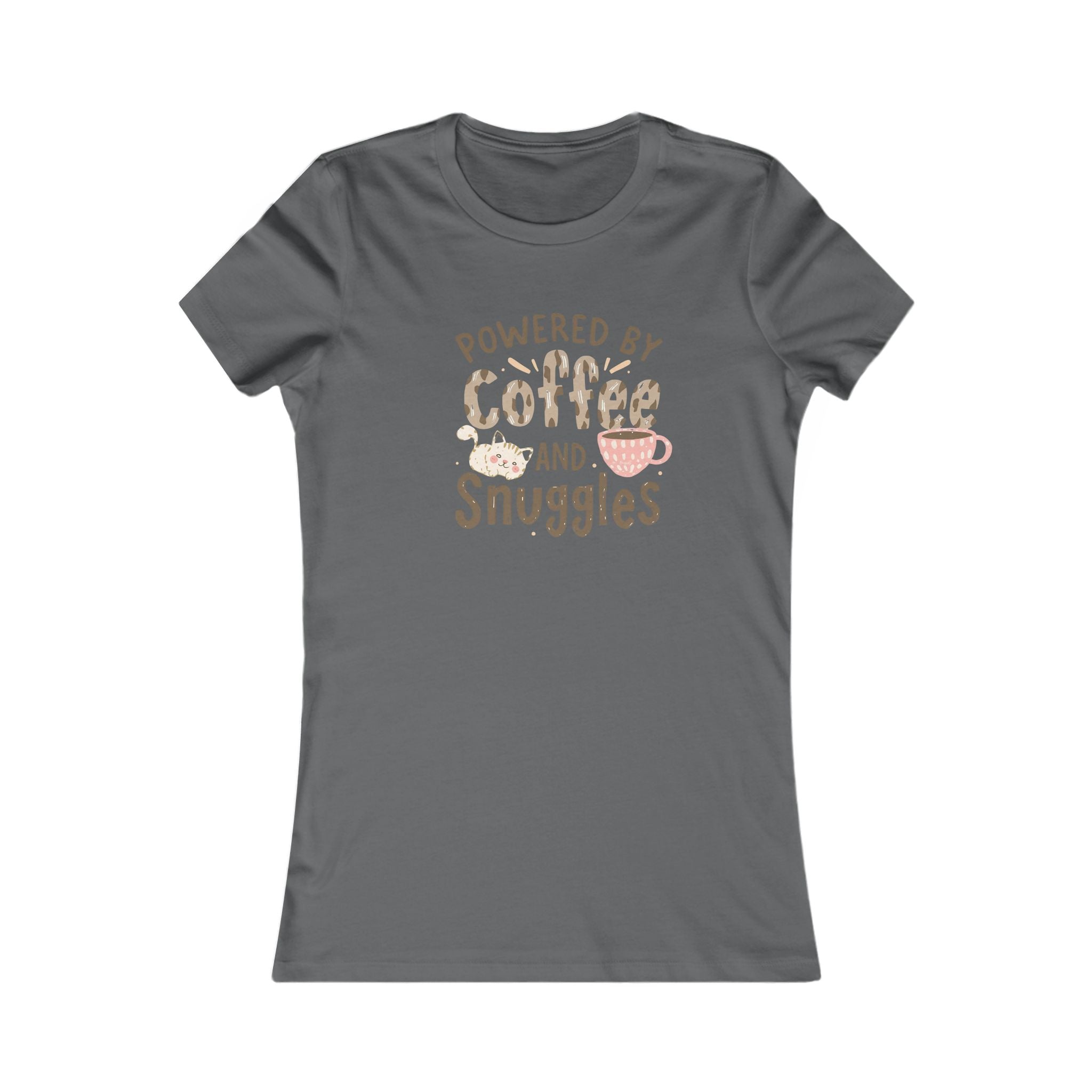 Women's Coffee and Snuggles Tee, Cute Graphic T-Shirt, Cozy Gift for Coffee Lovers, Relaxed Fit, Perfect for Celebrations