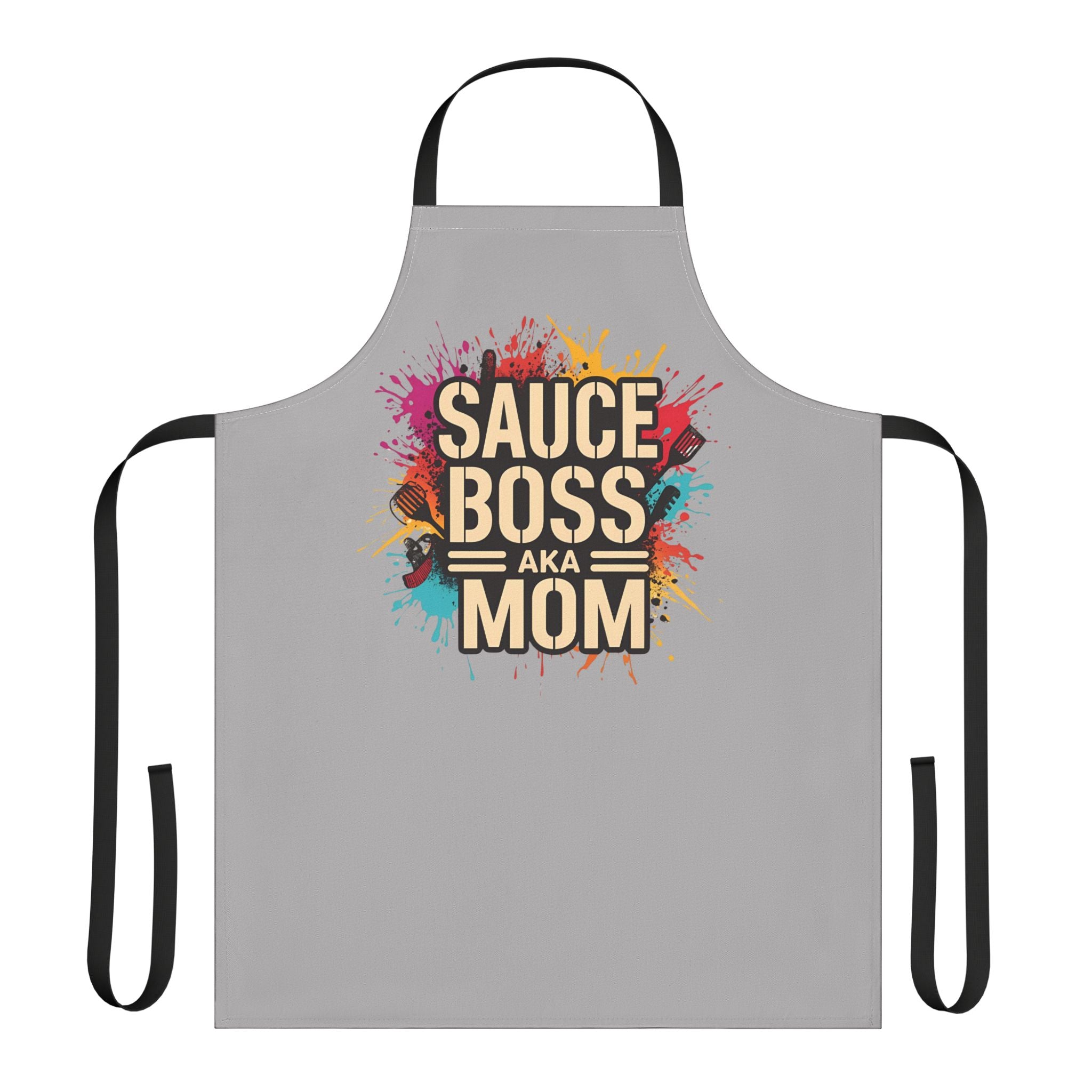 Colorful Kitchen Apron for Moms - "Sauce Boss" Chef Apron, Cooking Gift, Mom's Day, BBQ Apron, Creative Cooking, Kitchen Fashion