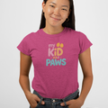 My Kid Has Paws Tee, Cute Animal Lover T-Shirt, Gifts for Pet Moms, Casual Wear, Dog Lover Top, Mother’s Day Gift, Fun Family Tee