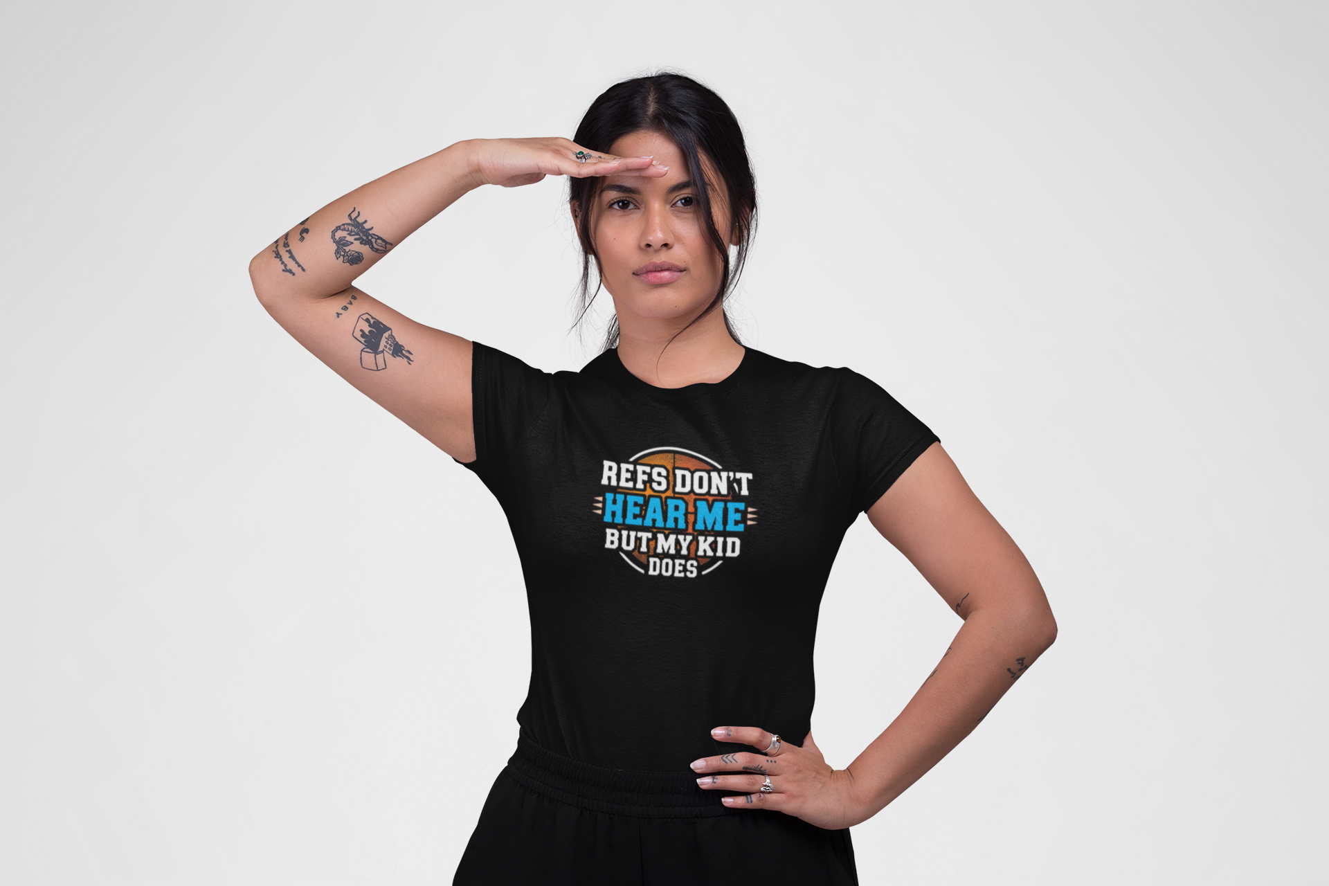 Referee Humor Women's Tee (Basketball) - Perfect Gift for Sports Moms, Casual Wear, Game Day Outfit, Birthday Present, Fun Sports Shirt