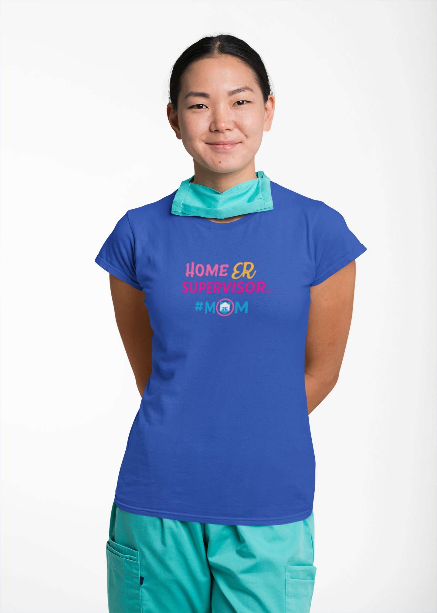 Home ER Supervisor #Mom Tee, Funny Mom Shirt, Gift for Mother's Day, Parenting Humor Top, Casual Women's Tee, Birthday Gift for Moms