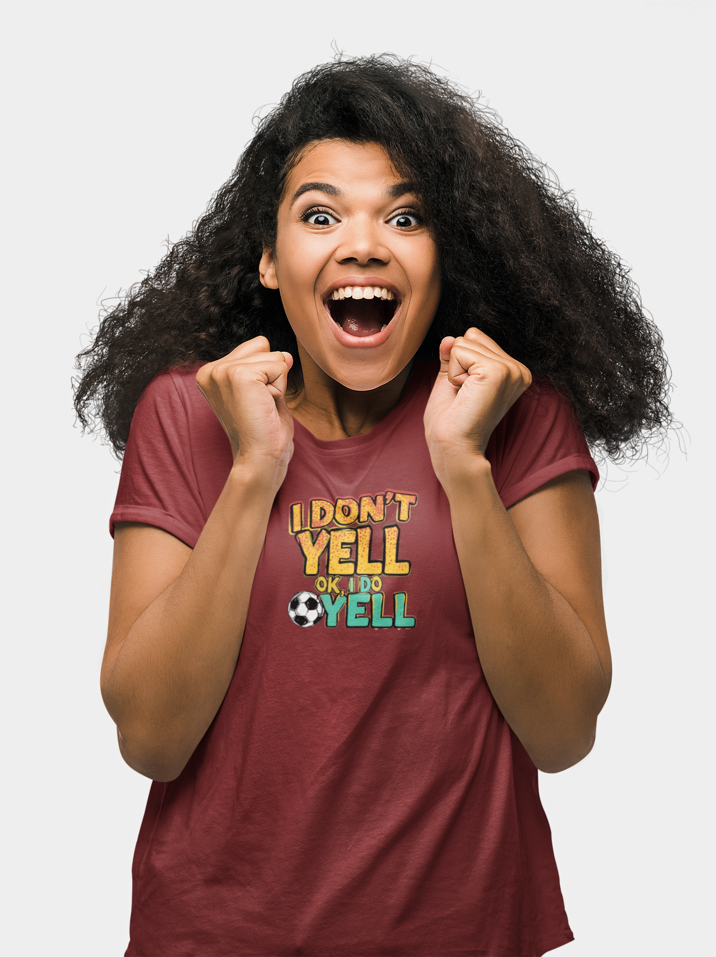 Funny Quote Women's Tee, I Don't Yell...OK I Do Yell Shirt - Soccer, Gift for Her, Casual Top, Humor Apparel, Cute Graphic Tee
