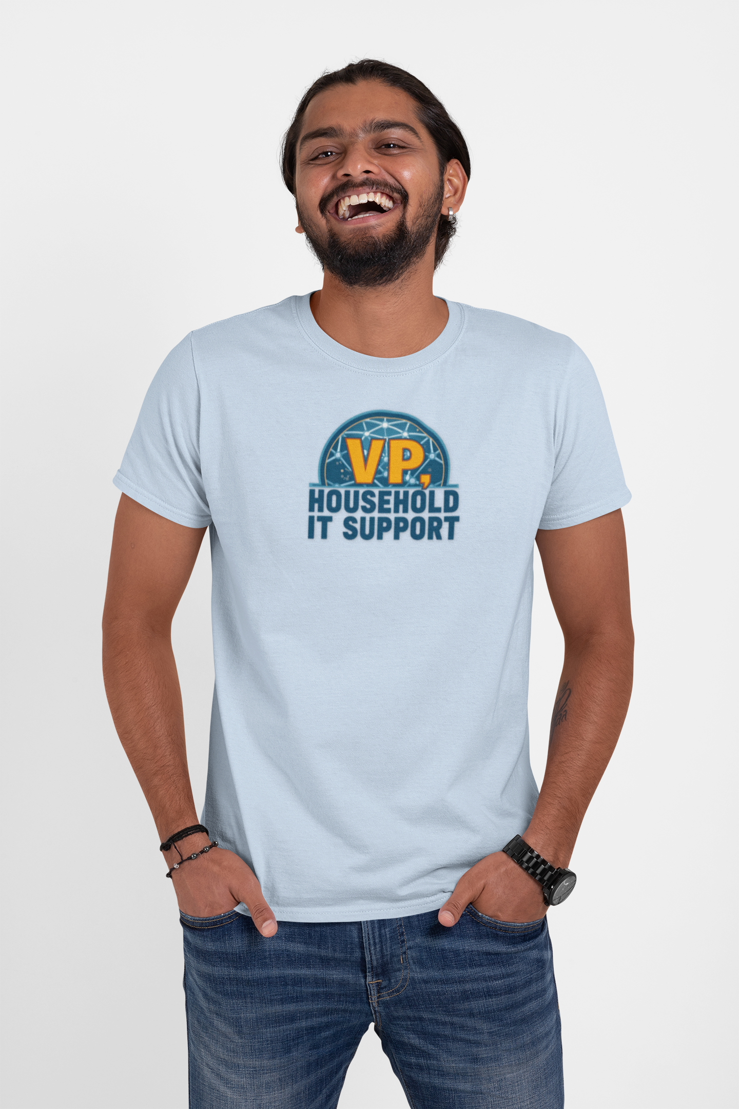 VP, Houshold IT (Globe) Unisex Softstyle T-Shirt, Casual Tee, Gift for Friends, Everyday Wear, Funny Graphic Shirt, Summer Outing Apparel