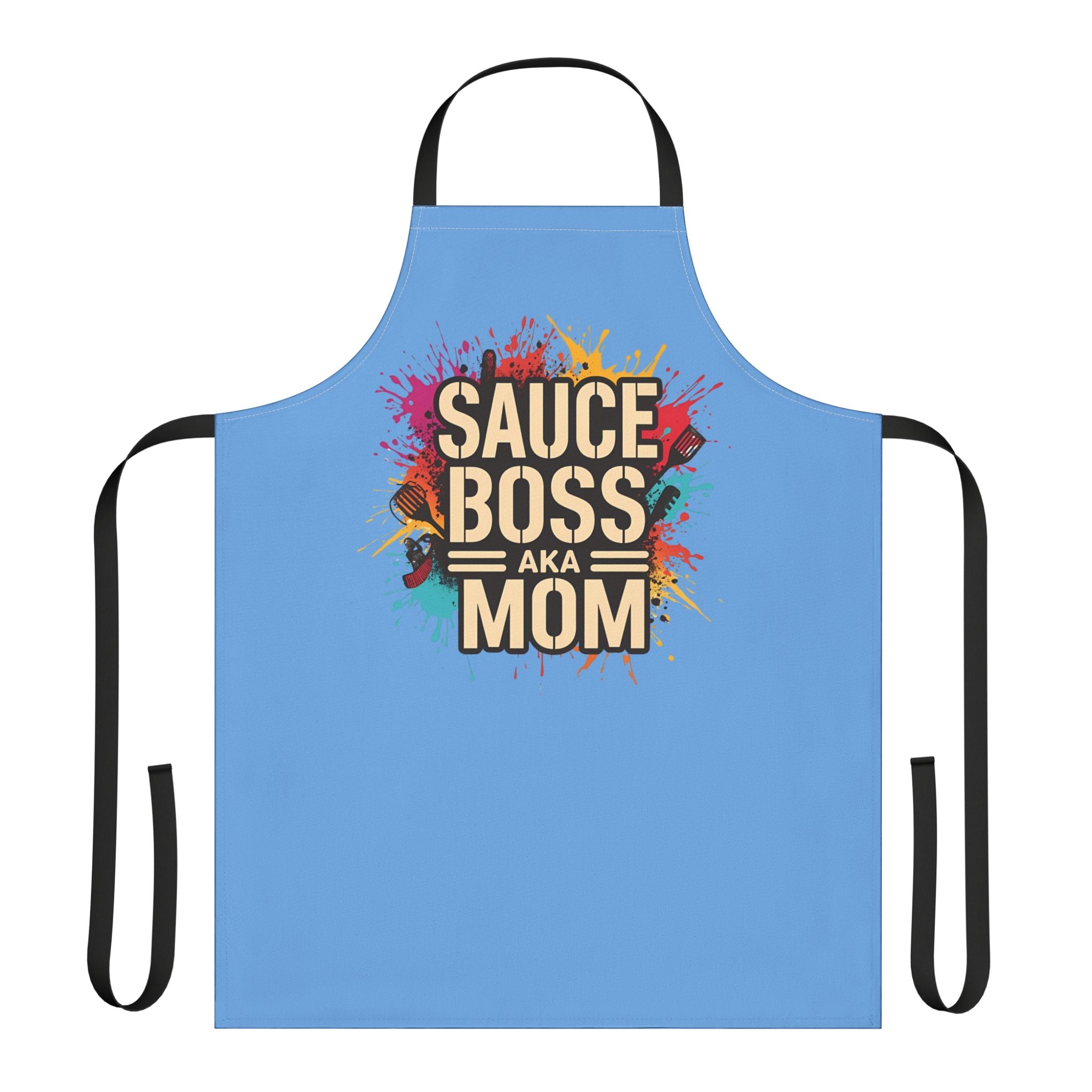 Colorful Kitchen Apron for Moms - "Sauce Boss" Chef Apron, Cooking Gift, Mom's Day, BBQ Apron, Creative Cooking, Kitchen Fashion