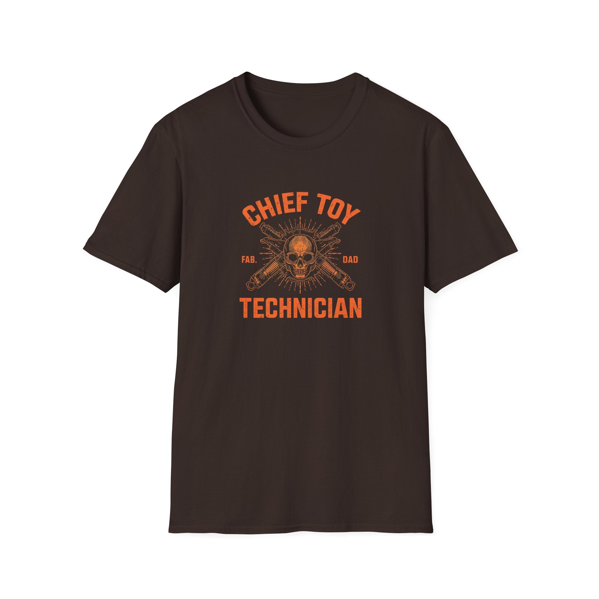 Chief Toy Technician T-Shirt (Skull), Gift for Dads, Fun Family Shirt, Unisex Tee, Halloween Costume Idea, Playful Dad Shirt