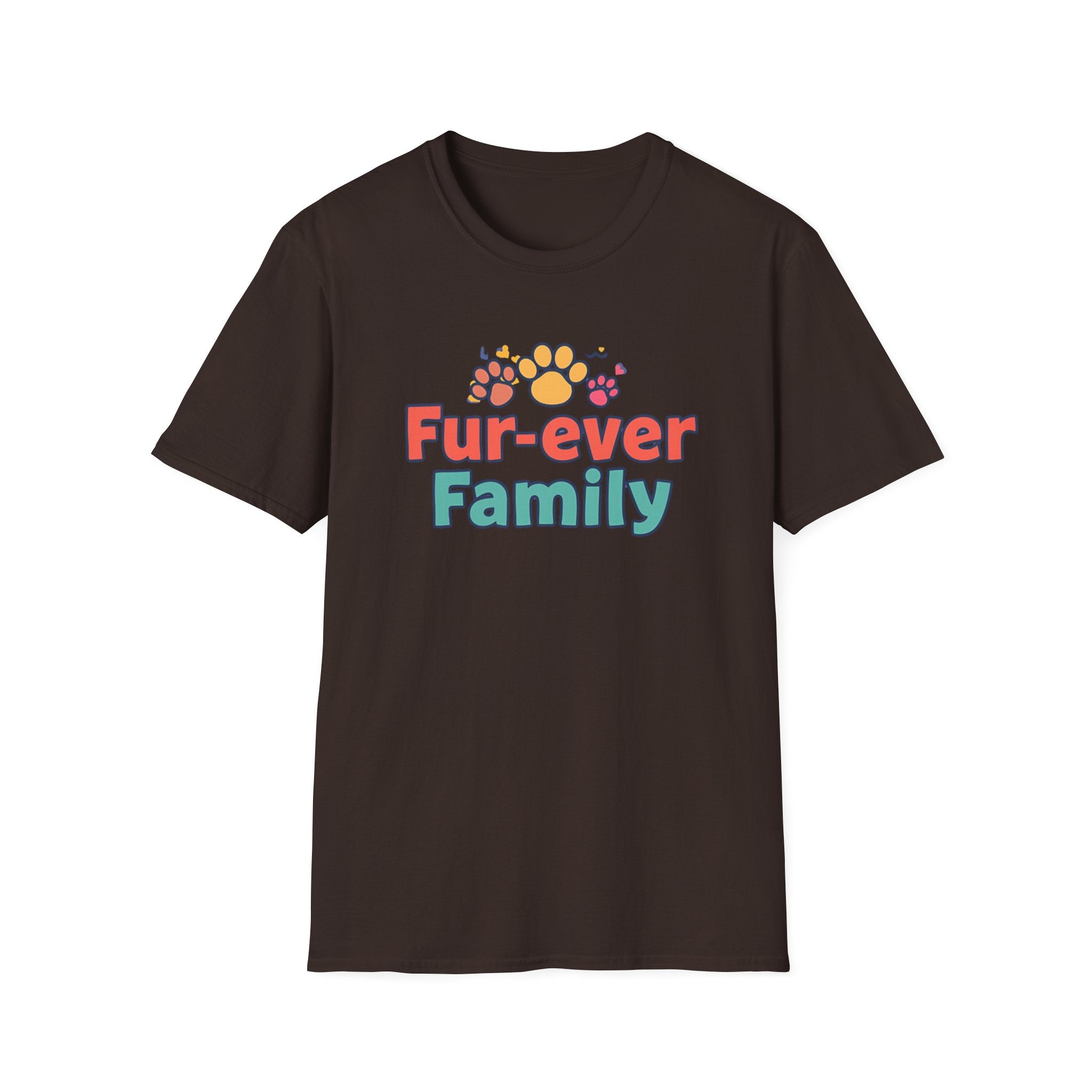 Fur-ever Family T-Shirt, Pet Lover Gift, Unisex Tee, Softstyle Shirt, Animal Family Apparel, Cute Pet T-Shirt
