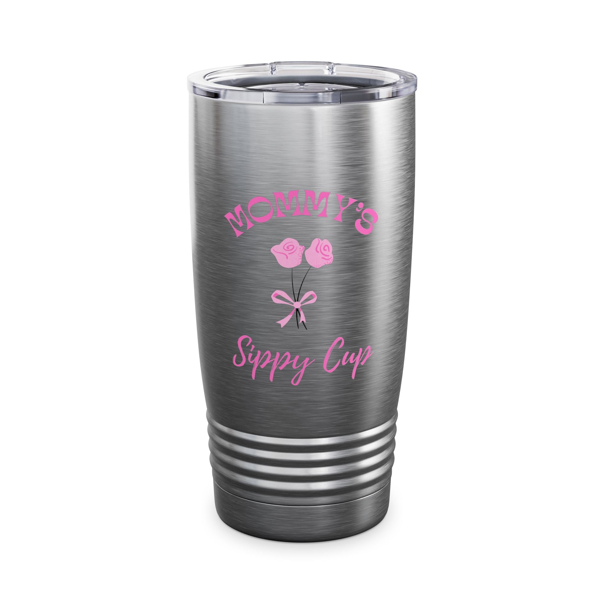 Mommy's Sippy Cup Tumbler, 20oz | Cute Travel Mug for Moms, Floral Design, Gift for New Moms, Mother's Day, Baby Shower