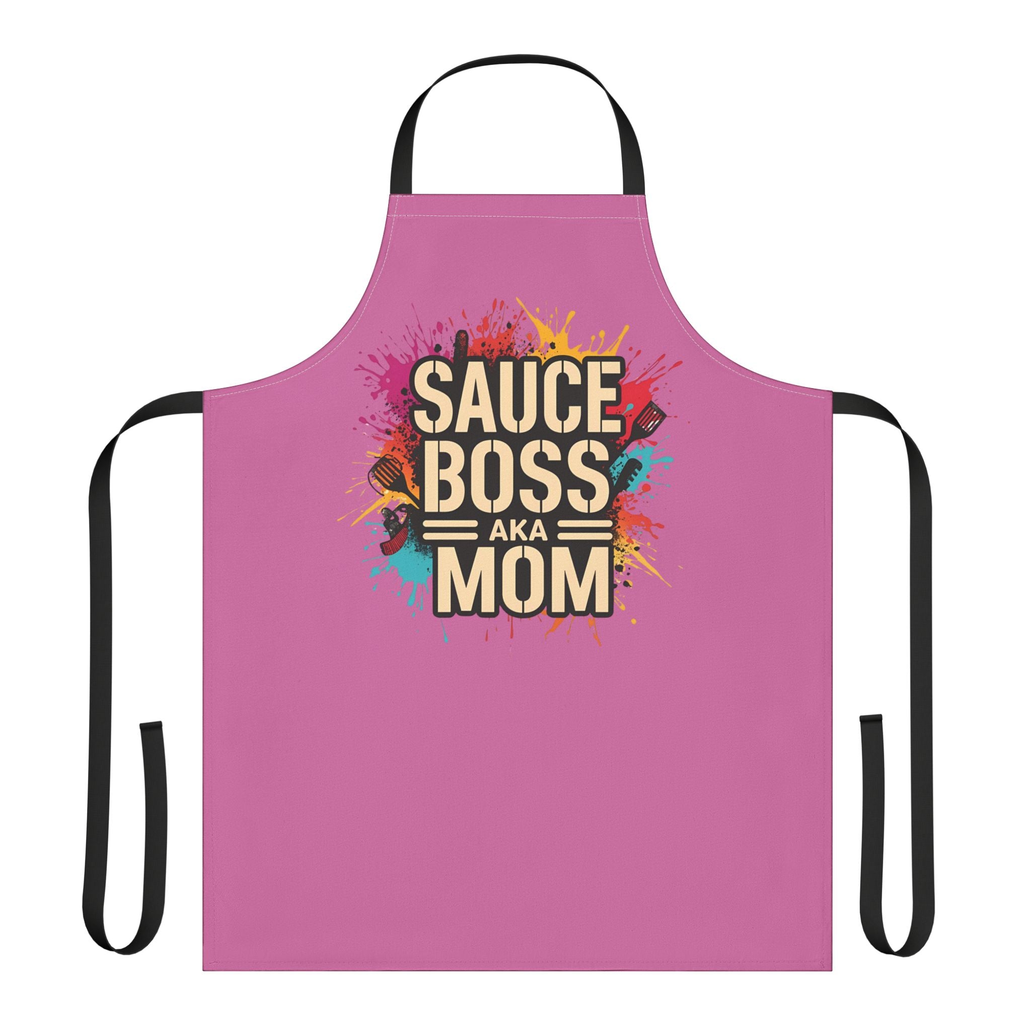 Colorful Kitchen Apron for Moms - "Sauce Boss" Chef Apron, Cooking Gift, Mom's Day, BBQ Apron, Creative Cooking, Kitchen Fashion