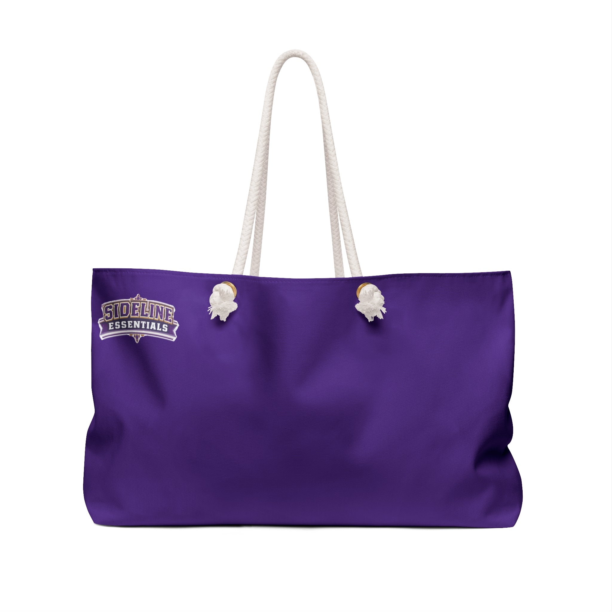Stylish Weekender Bag for Sports Fans - Purple/Gold | Perfect for Travel & Gym | Tote Bag, Travel Bag, Beach Bag, Dance Bag, Sideline Essentials