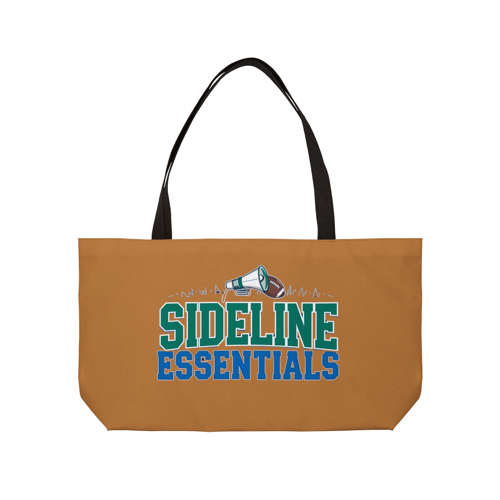 Sideline Essentials Weekender (Football/Cheerleader) Tote Bag for Game Days, Sports Events, Beach Trips, Gym, Travel, Eco-Friendly Fashion