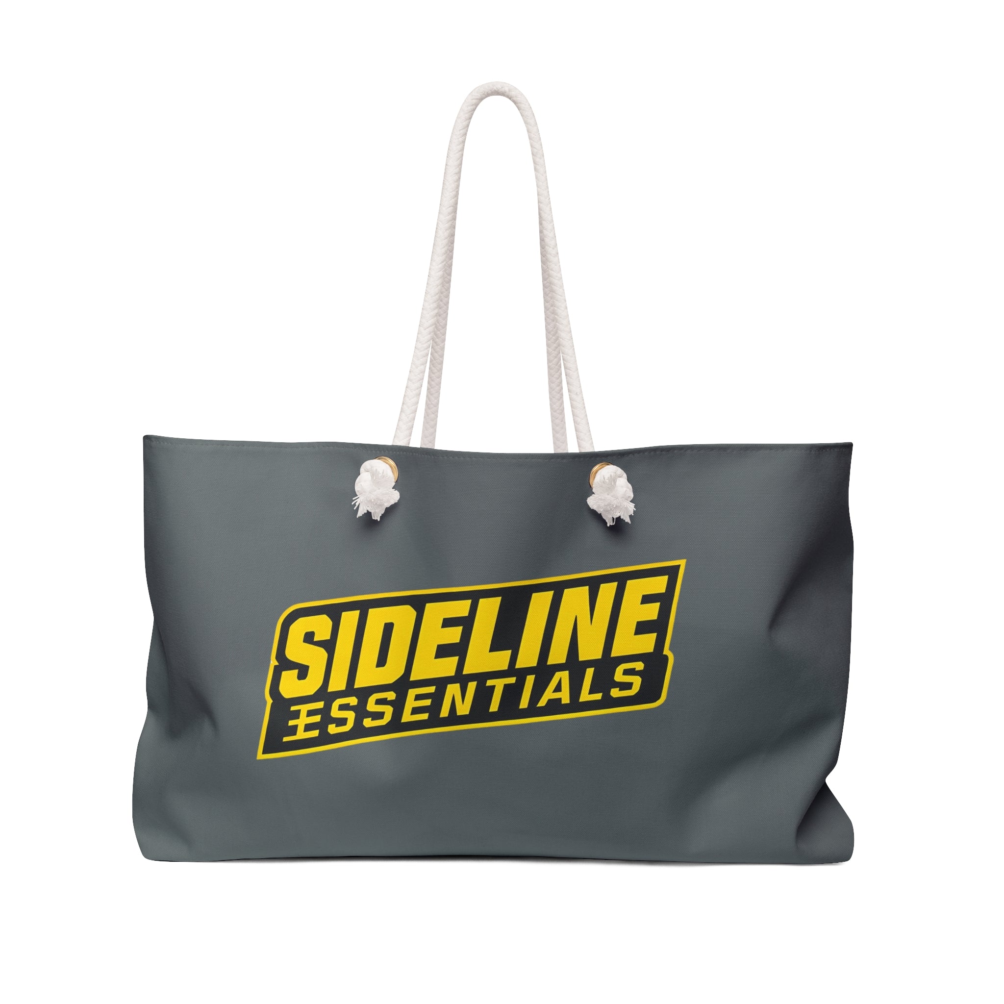 Stylish Weekender Bag for Sports Fans - Gray/Black/Gold | Perfect for Travel & Gym | Tote Bag, Travel Bag, Beach Bag, Dance Bag, Sideline Essentials