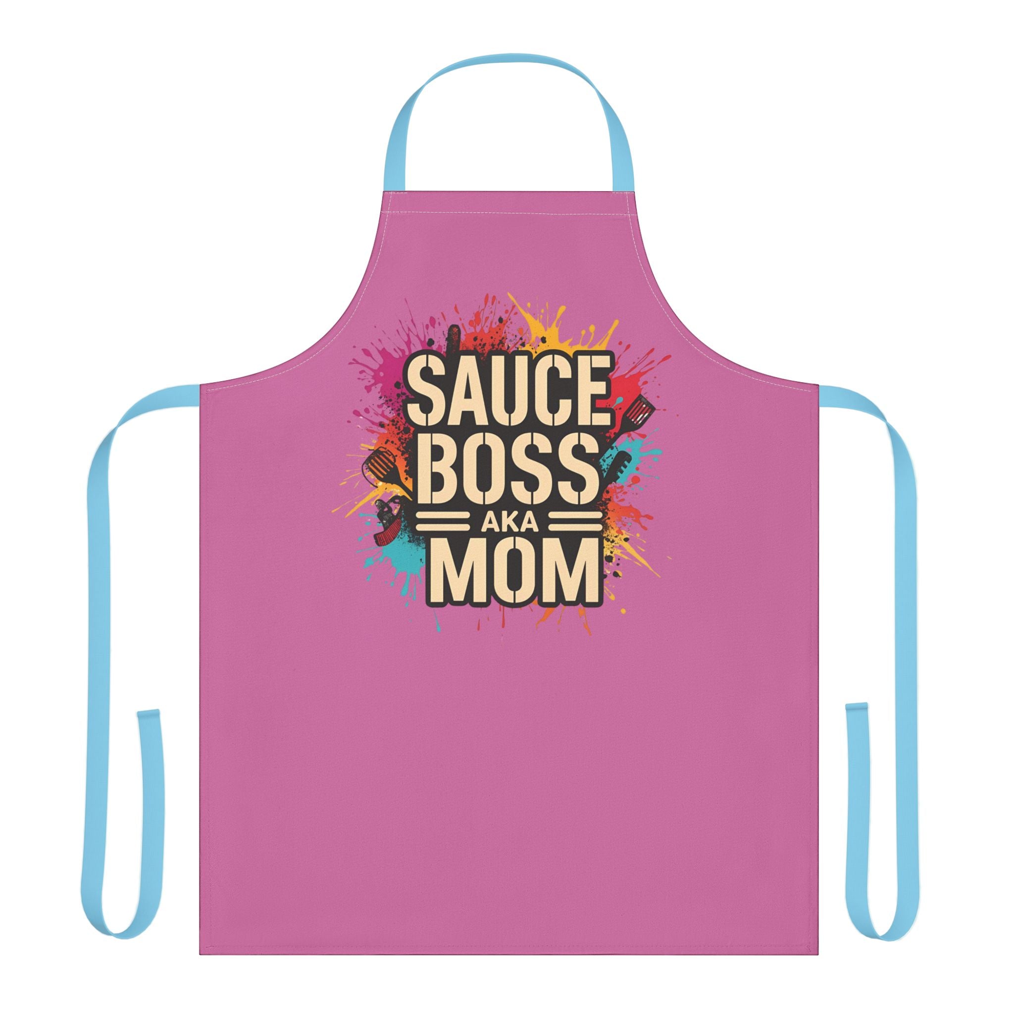 Colorful Kitchen Apron for Moms - "Sauce Boss" Chef Apron, Cooking Gift, Mom's Day, BBQ Apron, Creative Cooking, Kitchen Fashion