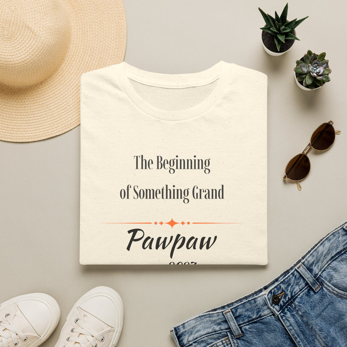 The Beginning of Something Grand — Personalized Grandparent T-Shirt