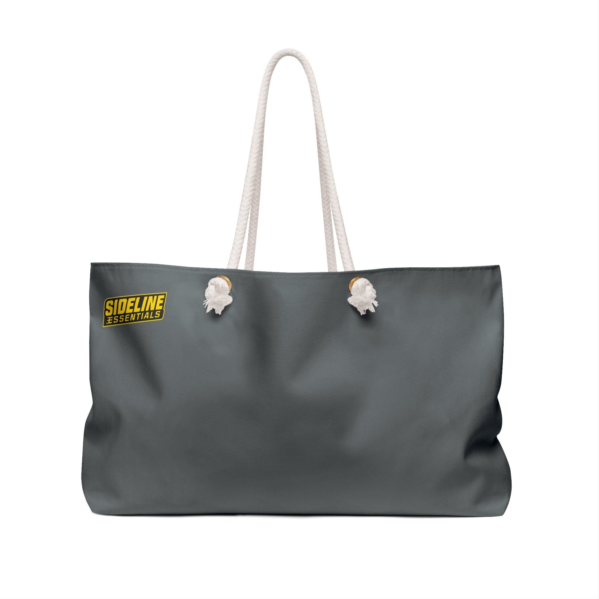 Stylish Weekender Bag for Sports Fans - Gray/Black/Gold | Perfect for Travel & Gym | Tote Bag, Travel Bag, Beach Bag, Dance Bag, Sideline Essentials