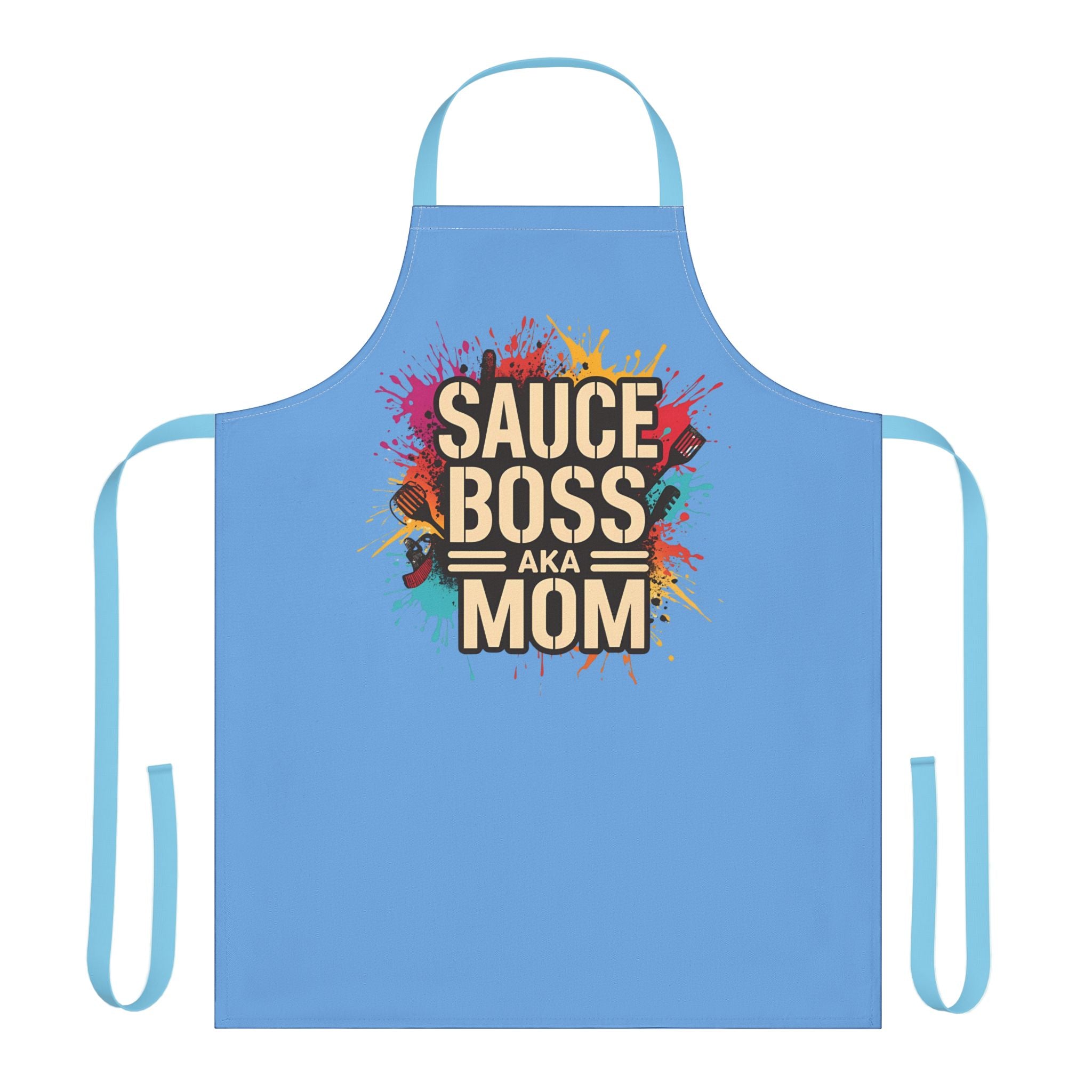 Colorful Kitchen Apron for Moms - "Sauce Boss" Chef Apron, Cooking Gift, Mom's Day, BBQ Apron, Creative Cooking, Kitchen Fashion