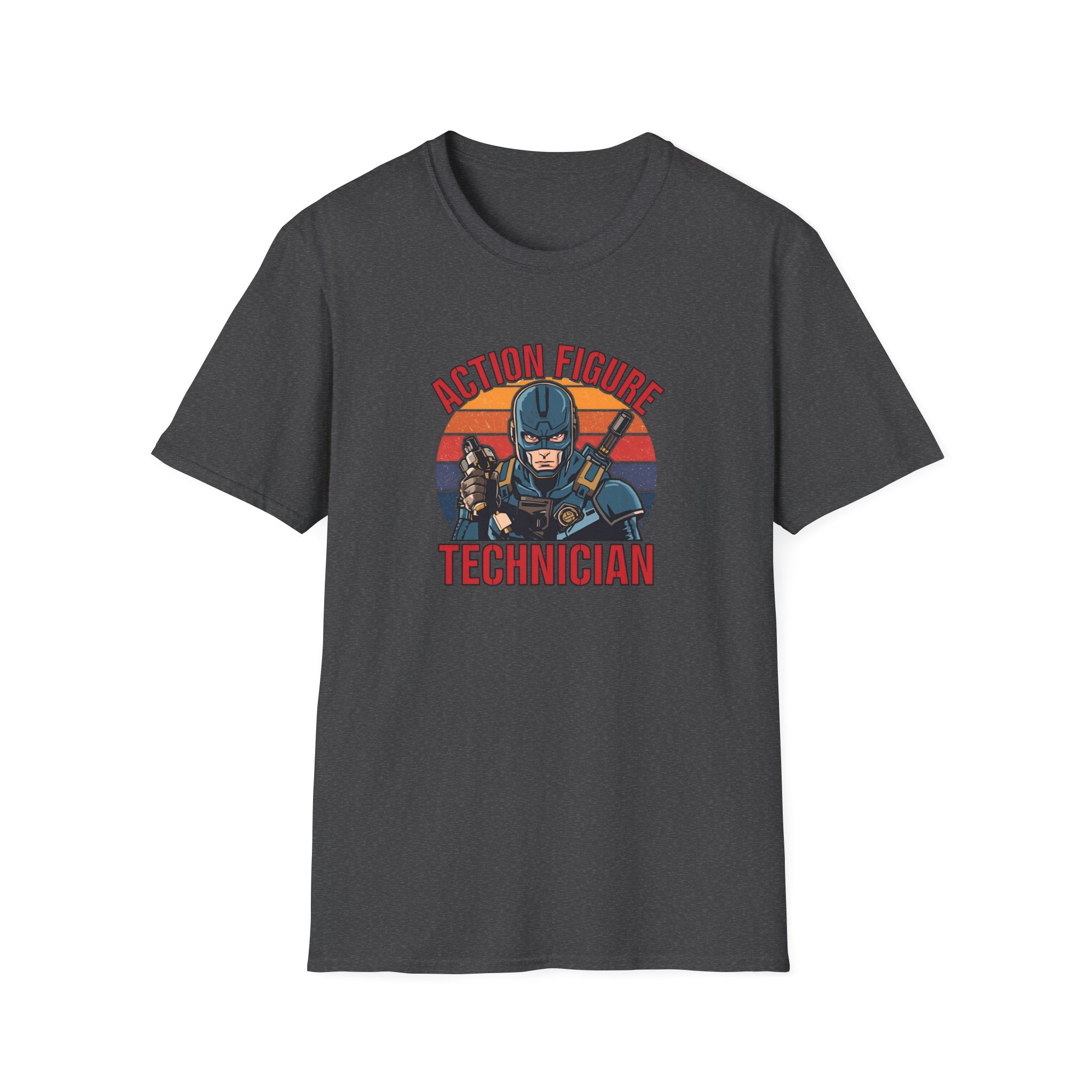 Action Figure Technician T-Shirt (Hero), Gift for Dads, Fun Family Shirt, Unisex Tee, Playful Dad Shirt