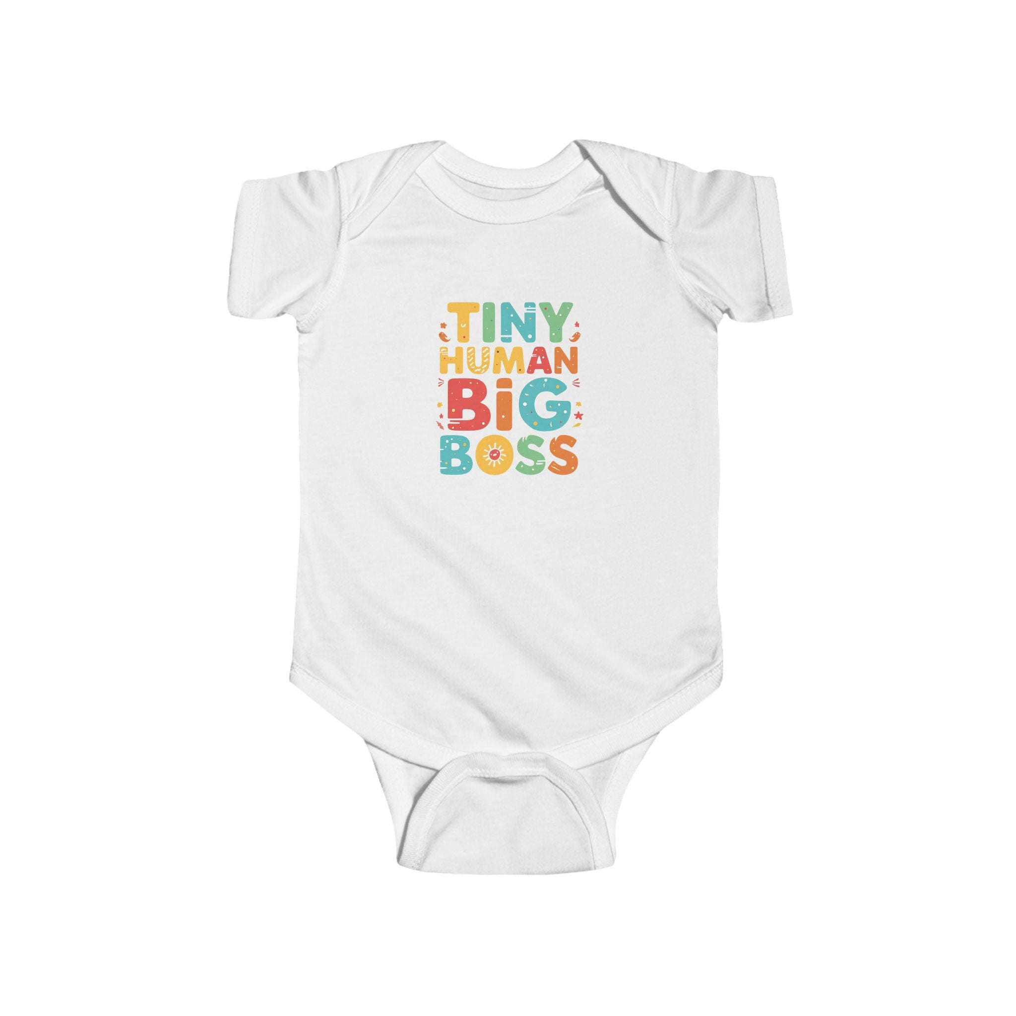 Adorable Infant Bodysuit - "Tiny Human, Big Boss" - Perfect Baby Shower Gift, Newborn Outfit, Cute Infant Apparel, Holiday Celebrations, [...]