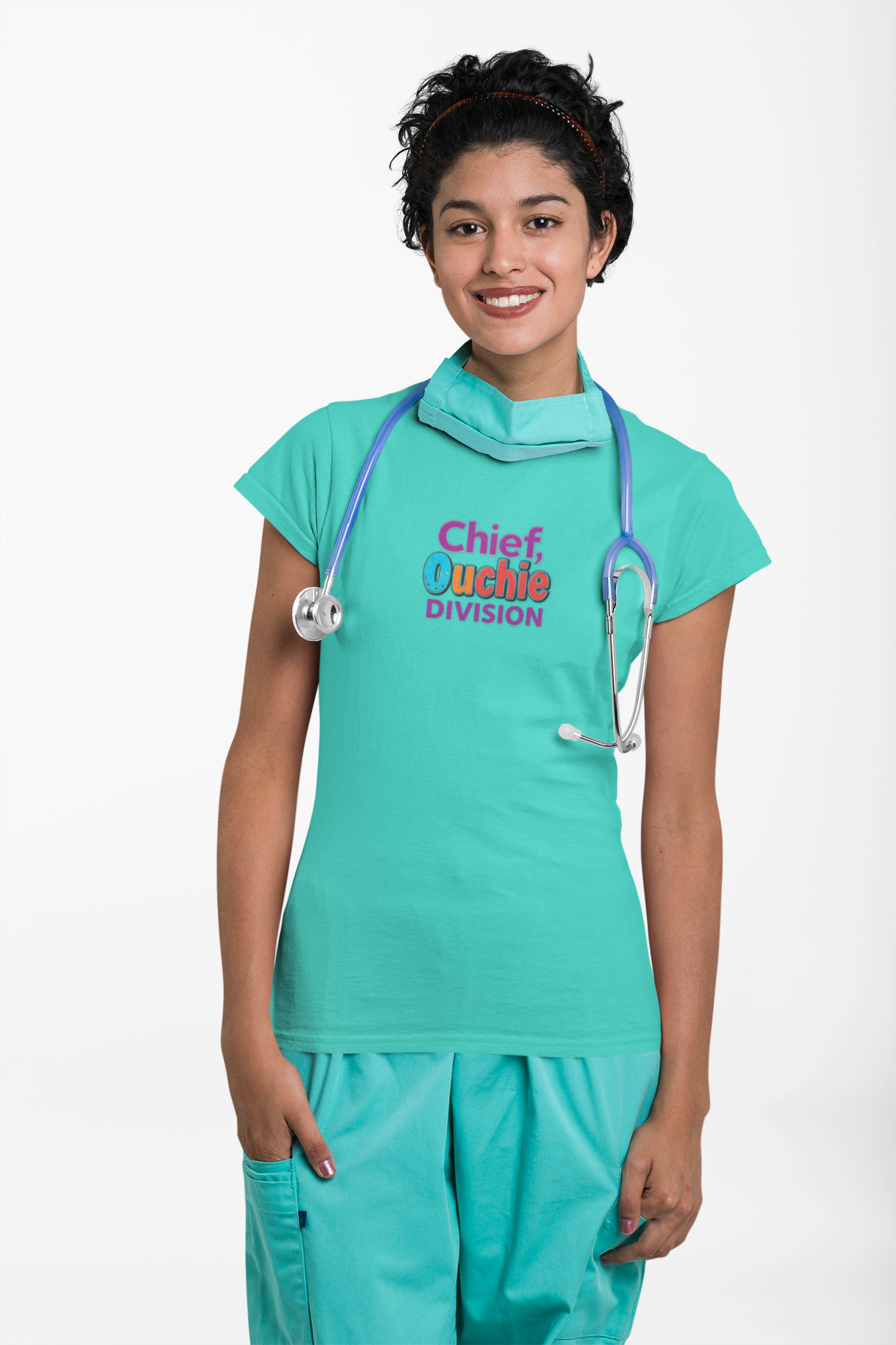 Chief, Ouchie Division Tee - Fun Shirt for Moms but also for Nurses, Healthcare Workers, Gift for Medical Professionals, Cute Celebration Top, Custom T-Shirt