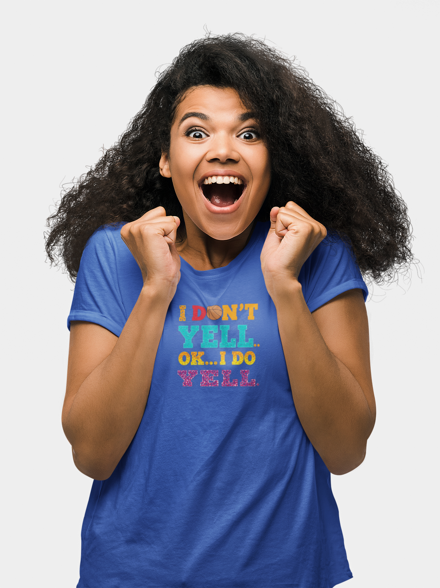 Funny Quote Women's Tee, I Don't Yell...OK I Do Yell Shirt - Basketball, Gift for Her, Casual Top, Humor Apparel, Cute Graphic Tee