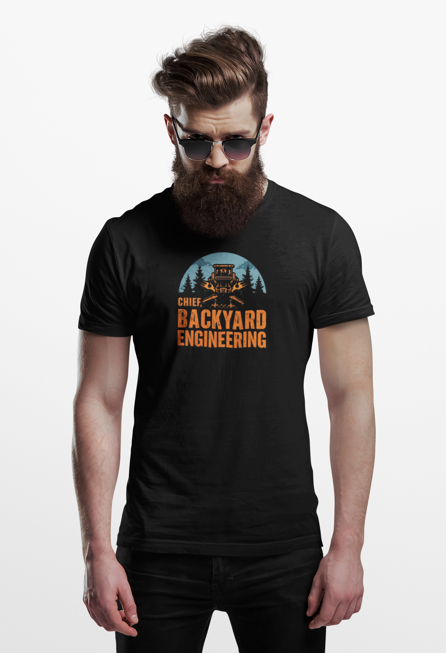 Backyard Engineering T-Shirt (Outdoors), Fun Gift for Dads, DIY Enthusiasts, Unisex Casual Top, Outdoor Adventure Shirt, Unique Father's Day Gift