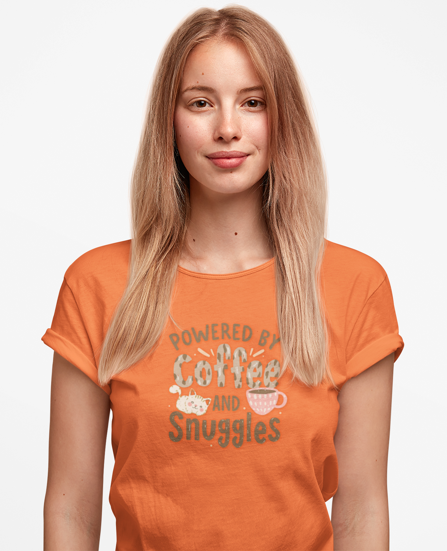 Women's Coffee and Snuggles Tee, Cute Graphic T-Shirt, Cozy Gift for Coffee Lovers, Relaxed Fit, Perfect for Celebrations