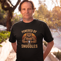 Powered by Snuggles Bear T-Shirt (Retro), Funny Gift, Cozy Graphic Tee, Unisex Apparel, Cute Bear Shirt, Casual Wear