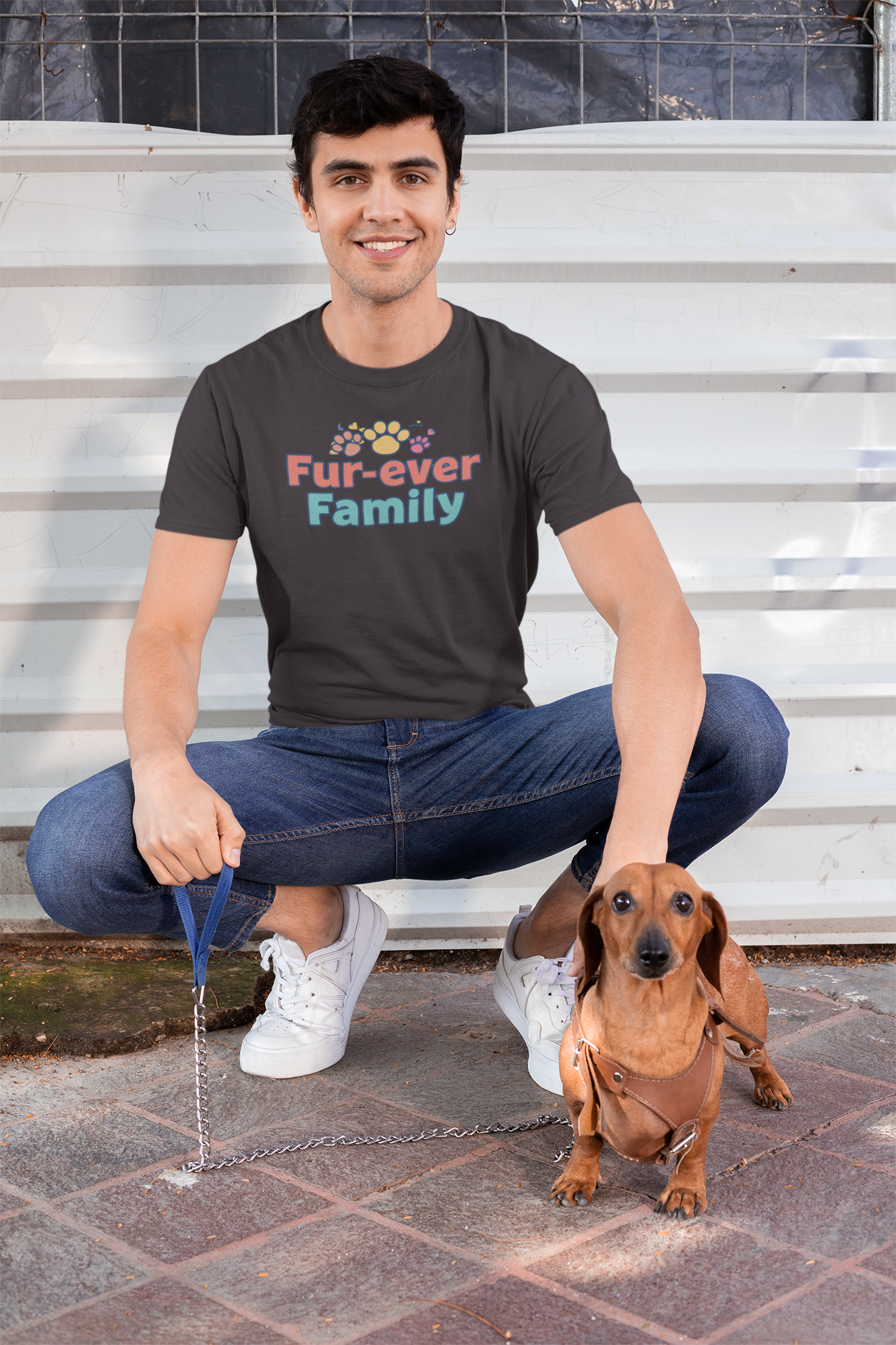 Fur-ever Family T-Shirt, Pet Lover Gift, Unisex Tee, Softstyle Shirt, Animal Family Apparel, Cute Pet T-Shirt