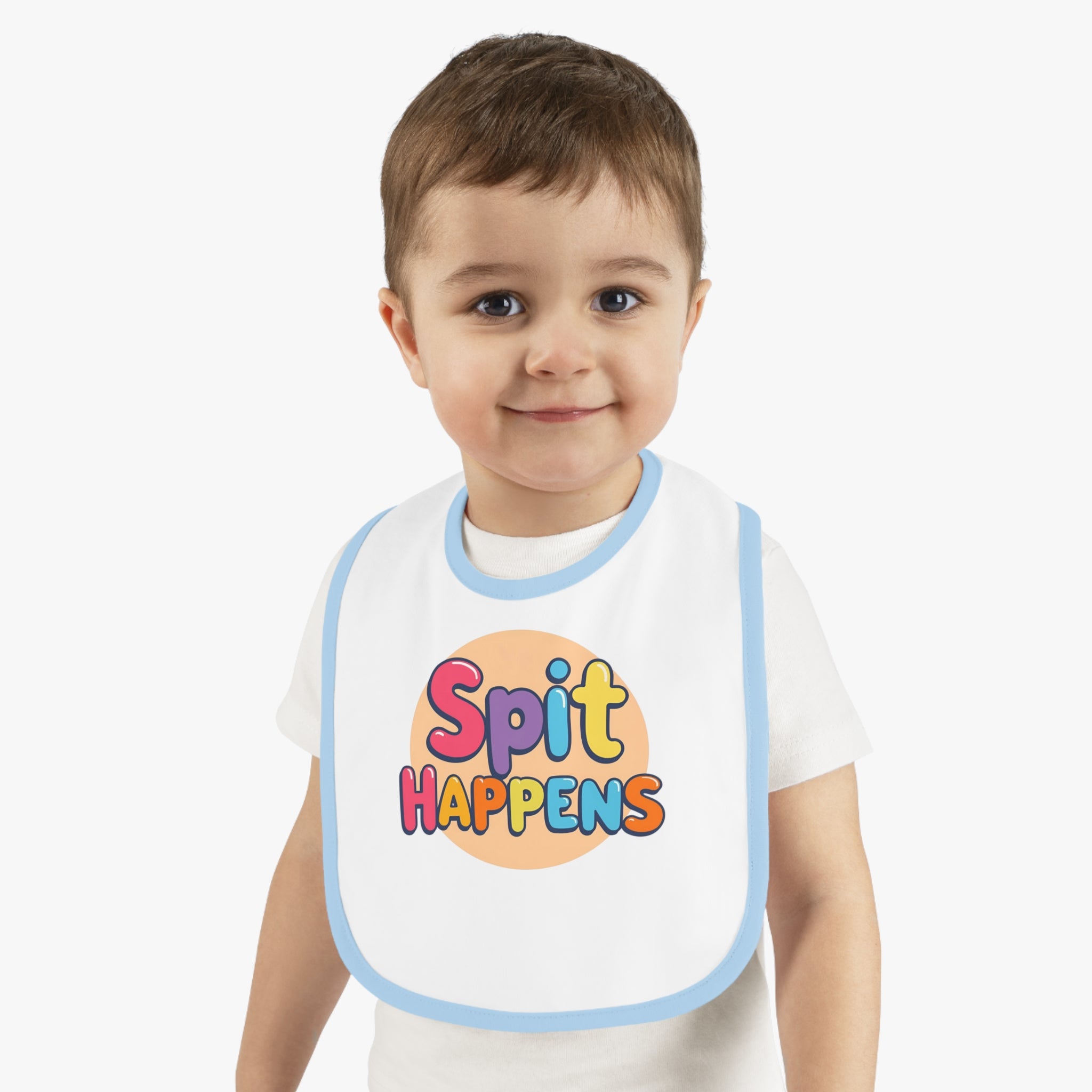 Spit Happens Baby Bib, Funny Baby Gift, Cute Infant Bib, Baby Shower Present, Customizable Baby Wear
