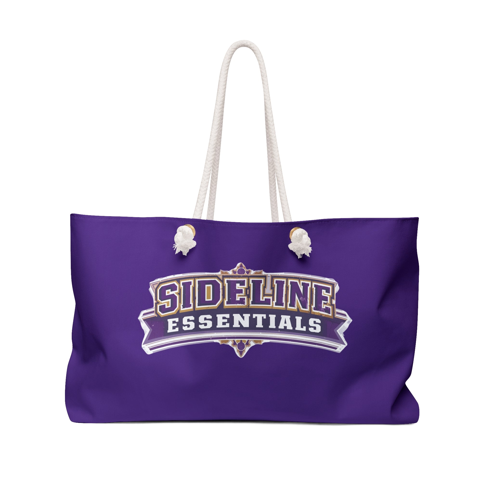 Stylish Weekender Bag for Sports Fans - Purple/Gold | Perfect for Travel & Gym | Tote Bag, Travel Bag, Beach Bag, Dance Bag, Sideline Essentials
