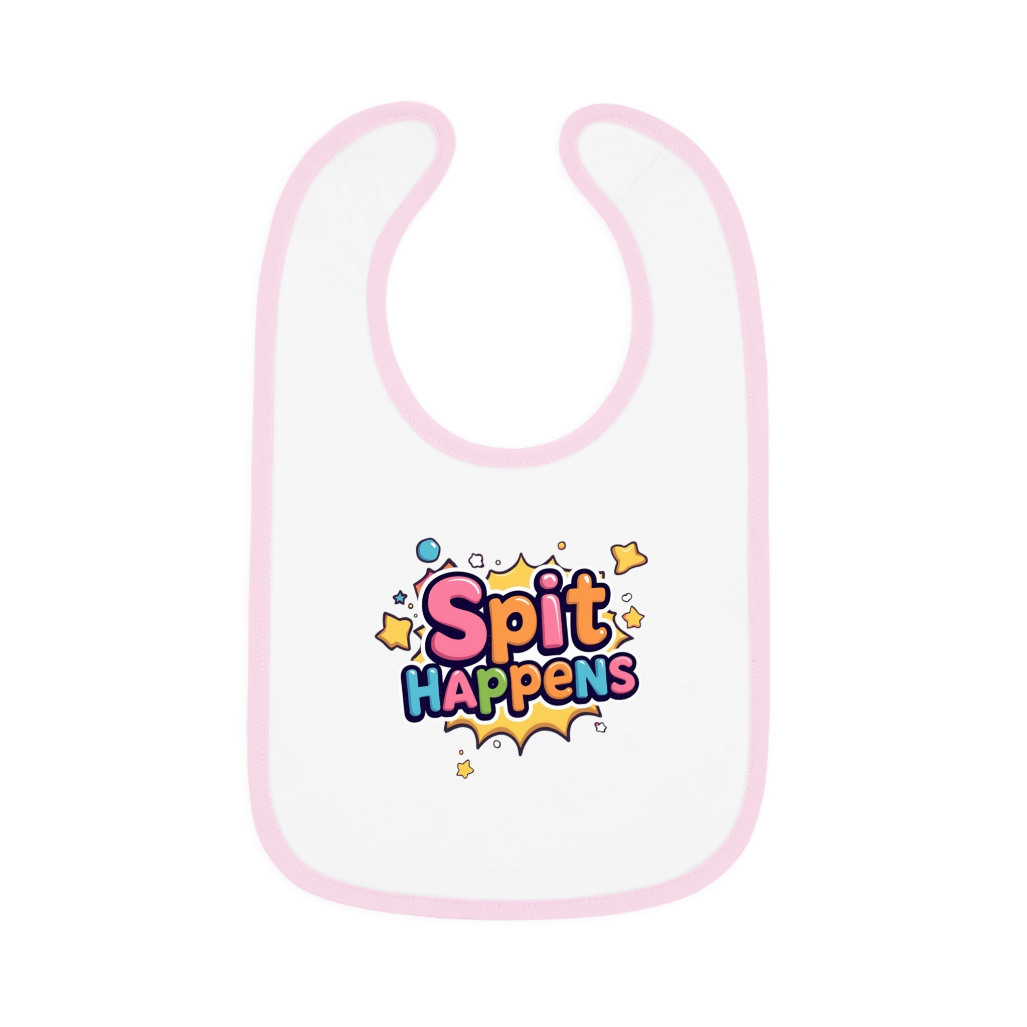 Spit Happens (Party Deco) Baby Bib, Funny Baby Gift, Cute Infant Bib, Baby Shower Present, Customizable Baby Wear