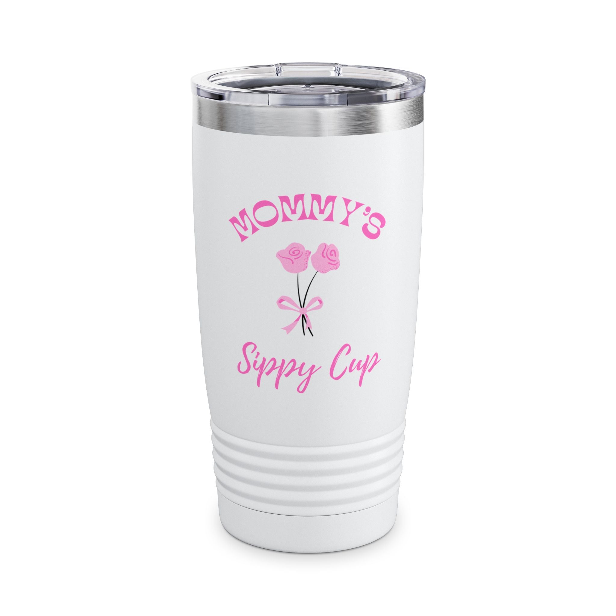 Mommy's Sippy Cup Tumbler, 20oz | Cute Travel Mug for Moms, Floral Design, Gift for New Moms, Mother's Day, Baby Shower