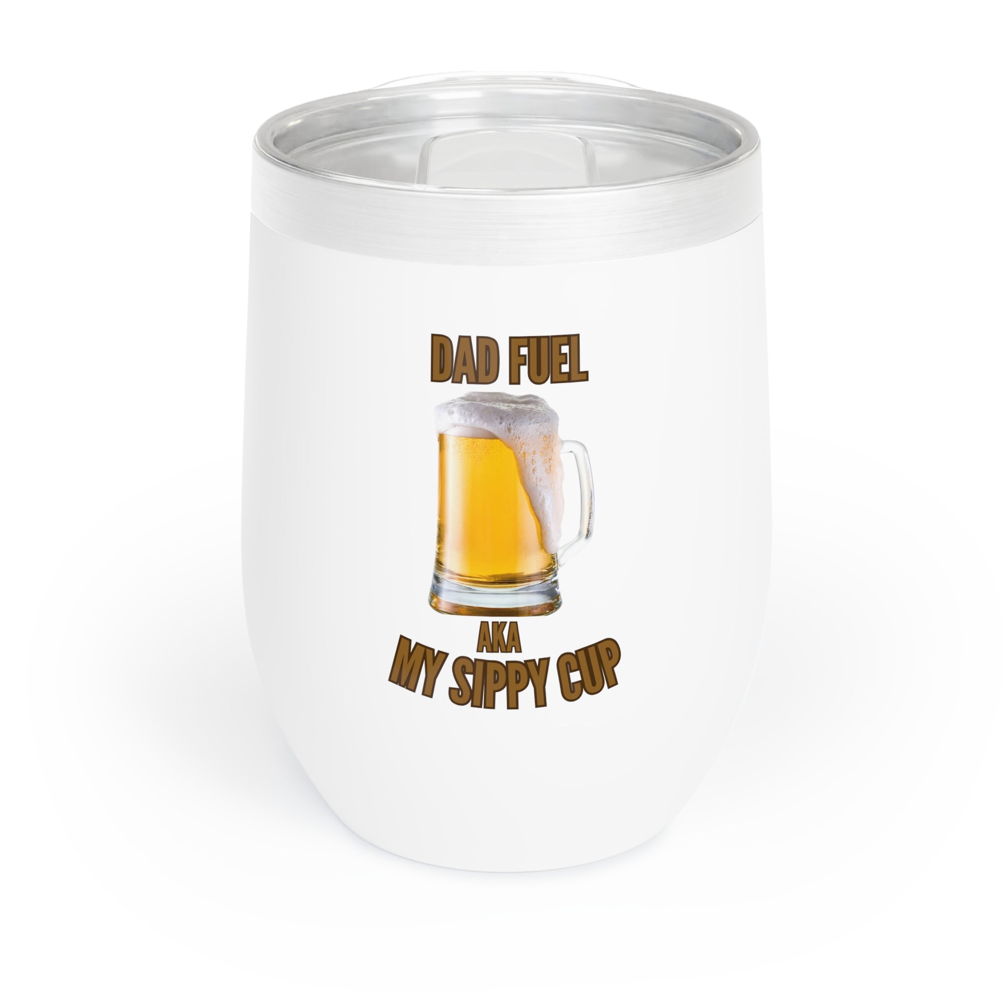 Official Dad Fuel Wine Tumbler - Beer Version | Fun Gift for Wine Lovers | Chill Drinkware for Dad's | Bachelor Party Favor