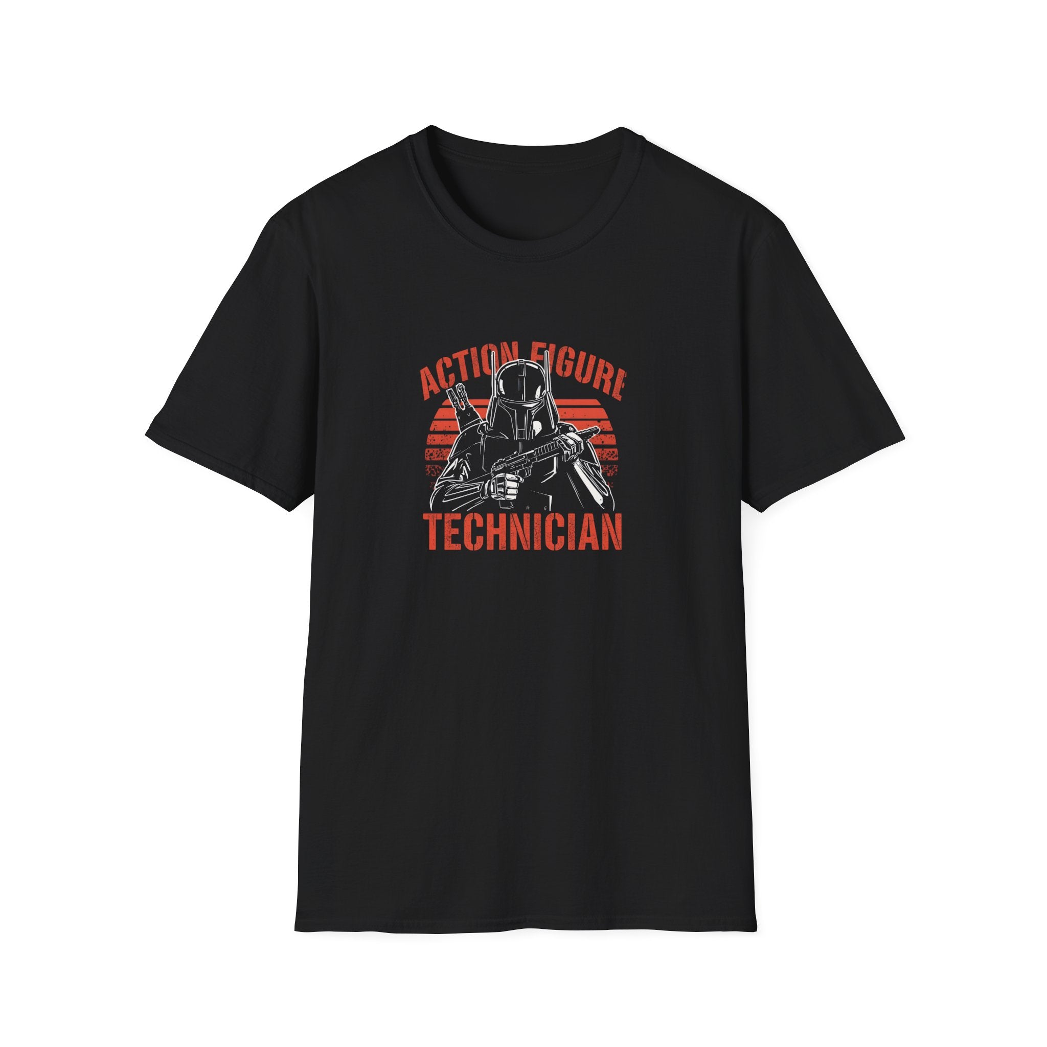 Action Figure Technician T-Shirt (Space), Gift for Dads, Fun Family Shirt, Unisex Tee, Playful Dad Shirt