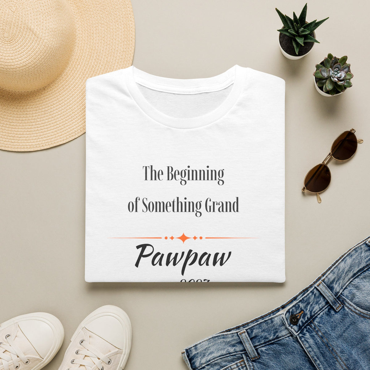 The Beginning of Something Grand — Personalized Grandparent T-Shirt